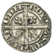½ Carlin - Joan of Naples, France, 1362-1382 reverse image