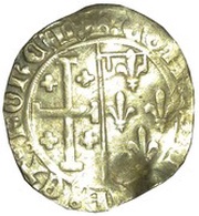 Groschen with crown - Louis II / Louis III, France, 1384-1434 reverse image