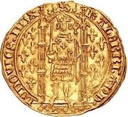 Franc on foot - Louis I of Anjou 1st type obverse image