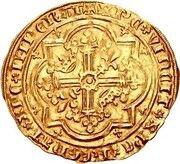 Franc on foot - Louis I of Anjou 1st type, France, 1382-1384 reverse image