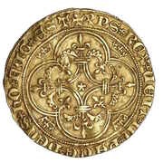 Gold Ecu - Louis II 2nd type, France, 1384-1417 reverse image