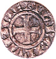 Denier - Alphonse of Poitiers, France, 1249-1271 reverse image