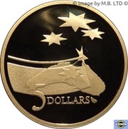 5 Dollars - Elizabeth II 3rd Portrait - International Year of Space, Australia, 1992 reverse image