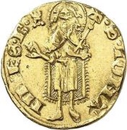 Gold Florin with tower - John Coci, France, 1349-1364 reverse image