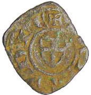 Obol with shield - Aymon, France, 1329-1343 reverse image