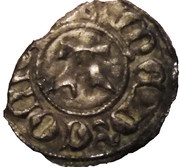 Obol with shield - Amedeus VI obverse image
