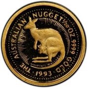 5 Dollars - Elizabeth II 3rd Portrait - Whiptail Wallaby - Gold Bullion Coin, Australia, 1993-1994 reverse image