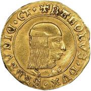 Ducat - Charles I helmeted shield obverse image