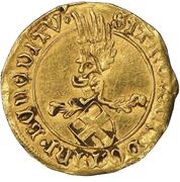 Ducat - Charles I helmeted shield reverse image