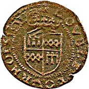 Double Tournois - Guillaume-Robert 1st type, France, 1577 reverse image