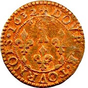 Double Tournois - Frédéric-Maurice 8th type, France, 1632 reverse image