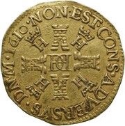 Double Gold Florin - Henri de la Tour d'Auvergne, France, 1610 reverse image