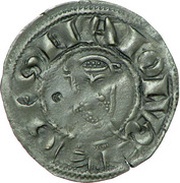 Denier simplified style; crosier at left obverse image