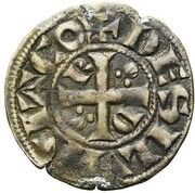 Denier anonymous Lord of Bourbon; petals, France, 1262-1268 reverse image