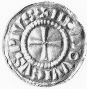 Denier - Otbert au nom de Louis le Pieux reverse image