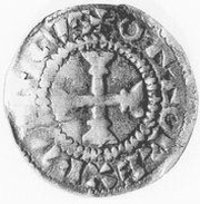 Denier - Uton III et roi Otton I, France, 950-962 reverse image