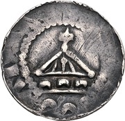 Denier - Erchenbald with emperor Otto obverse image