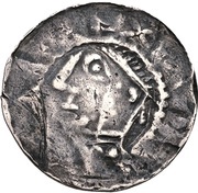 Denier - Erchenbald with emperor Otto, France, 965-983 reverse image