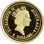 5 Dollars - Elizabeth II 3rd Portrait - Kangaroo - Gold Bullion Coin obverse image