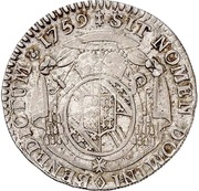 1⁄12 Thaler - Ludwig Constantin von Rohan-Guéménée, France, 1759 reverse image
