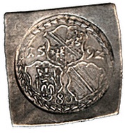 80 Kreuzer - Georg of Brandenburg Klippe; Siege currency obverse image