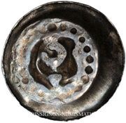 Denier Eagles facing each other, France, 1309-1316 reverse image