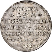 ½ Thaler Strasbourg, Bern and Zurich pact, France, 1588 reverse image