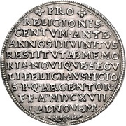 1 Thaler Centenary of the Reformation, France, 1617 reverse image