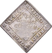 1 Ducat Centenary of the Peace of Passau; Silver pattern strike, France, 1655 reverse image