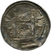 Denier - Matthew, France, 1198-1207 reverse image
