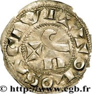 Denier - William IV, France, 1060-1088 reverse image