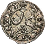 Denier - Alphonse Jourdain, France, 1112-1148 reverse image