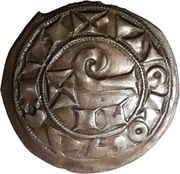 Denier - Raymond V, VI or VII, France, 1148-1249 reverse image