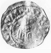 Denier - Thierry buste, France, 1047-1088 reverse image