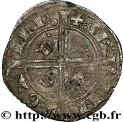 ½ Groschen anonymous, France, 1285-1320 reverse image