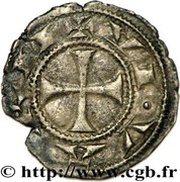 Denier anonymous bust, France, 1225-1250 reverse image