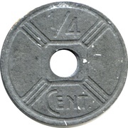 ¼ Cent reverse image