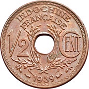 ½ Cent reverse image