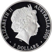 5 Dollars - Elizabeth II 4th Portrait - Sydney 2000 Series - Silver Proof obverse image