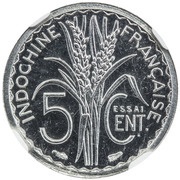 5 Cents Piedfort Pattern reverse image
