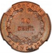 20 Cents Piedfort Pattern reverse image