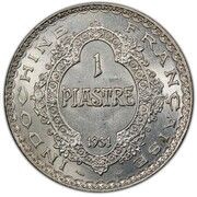 1 Piastre, French Indochina, 1931 reverse image