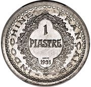 1 Piastre Pattern, French Indochina, 1931 reverse image