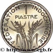 1 Piastre Pattern, French Indochina, 1946 reverse image