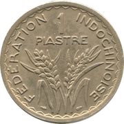 1 Piastre Indochinese Federation, French Indochina, 1946-1947 reverse image