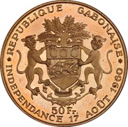 50 Francs Independence; Trial Strike reverse image