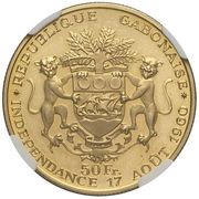 50 Francs Independence; Trial Strike reverse image