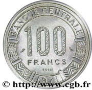 100 Francs Trial Strike reverse image