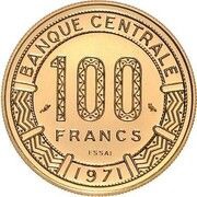 100 Francs Pattern reverse image