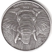 1000 Francs Bullion Coinage - Elephant reverse image